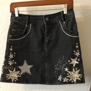 Spell & The Gypsy Celestial Denim Skirt Size Small